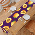 Apricot Fruit Pattern Print Table Runner