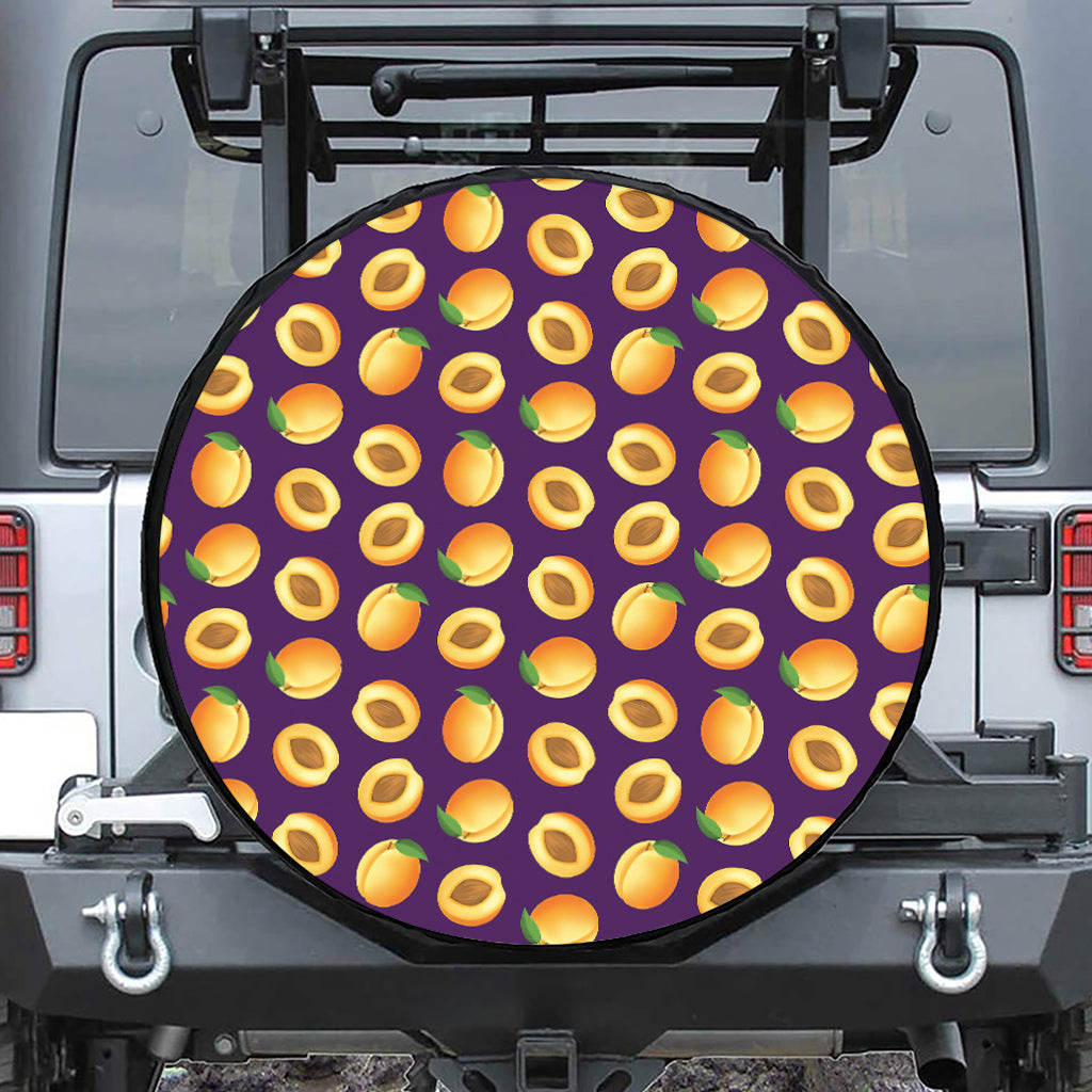 Apricot Fruit Pattern Print Tire Cover
