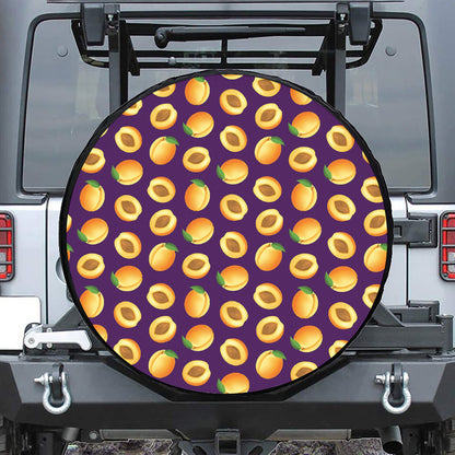 Apricot Fruit Pattern Print Tire Cover