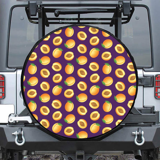 Apricot Fruit Pattern Print Tire Cover