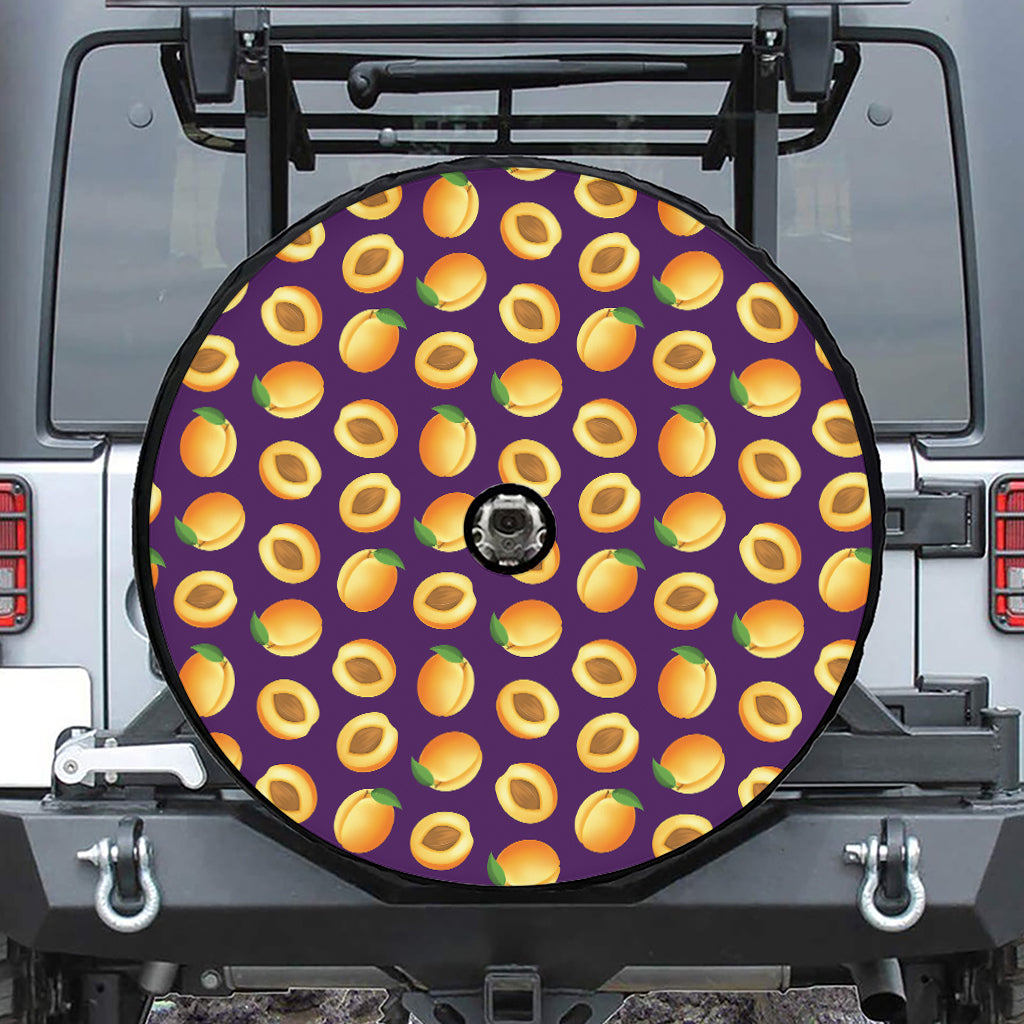 Apricot Fruit Pattern Print Tire Cover With Camera Hole