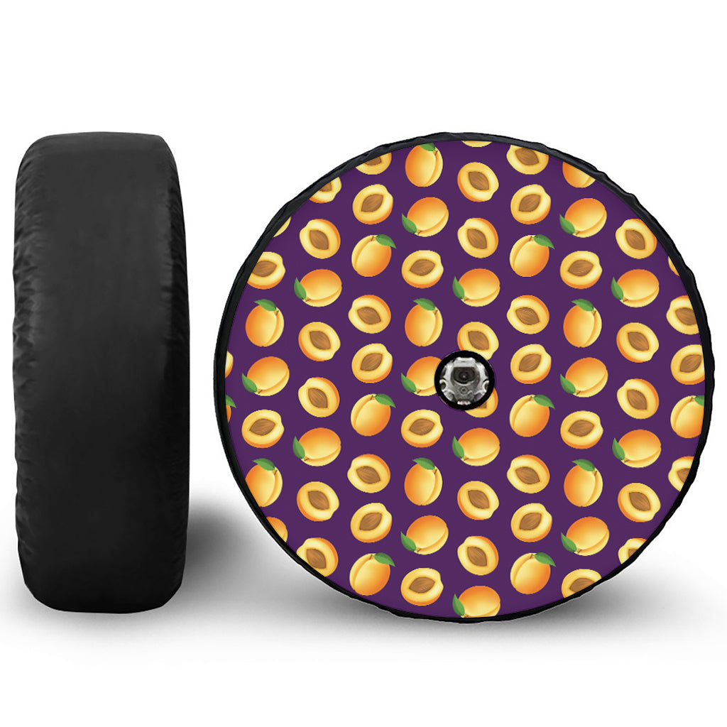 Apricot Fruit Pattern Print Tire Cover With Camera Hole