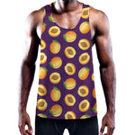 Apricot Fruit Pattern Print Training Tank Top