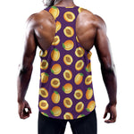 Apricot Fruit Pattern Print Training Tank Top
