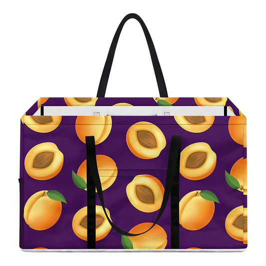 Apricot Fruit Pattern Print Utility Tote Bag