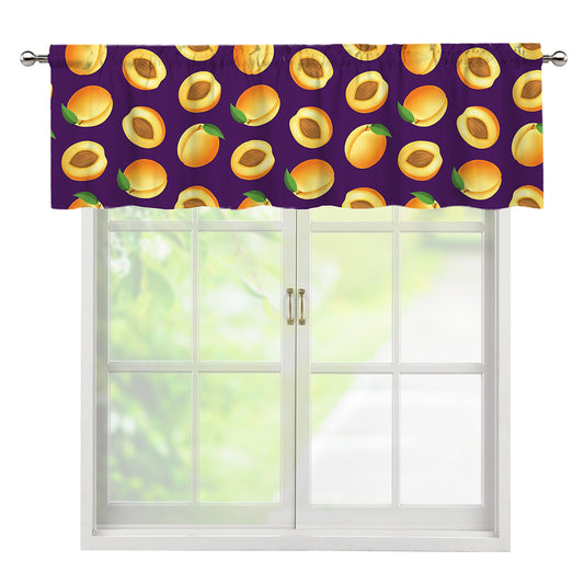 Apricot Fruit Pattern Print Window Valance