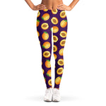 Apricot Fruit Pattern Print Women's Leggings