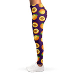 Apricot Fruit Pattern Print Women's Leggings