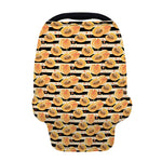 Apricot Fruit Striped Pattern Print Baby Seat Cover