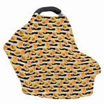 Apricot Fruit Striped Pattern Print Baby Seat Cover