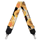 Apricot Fruit Striped Pattern Print Bag Strap