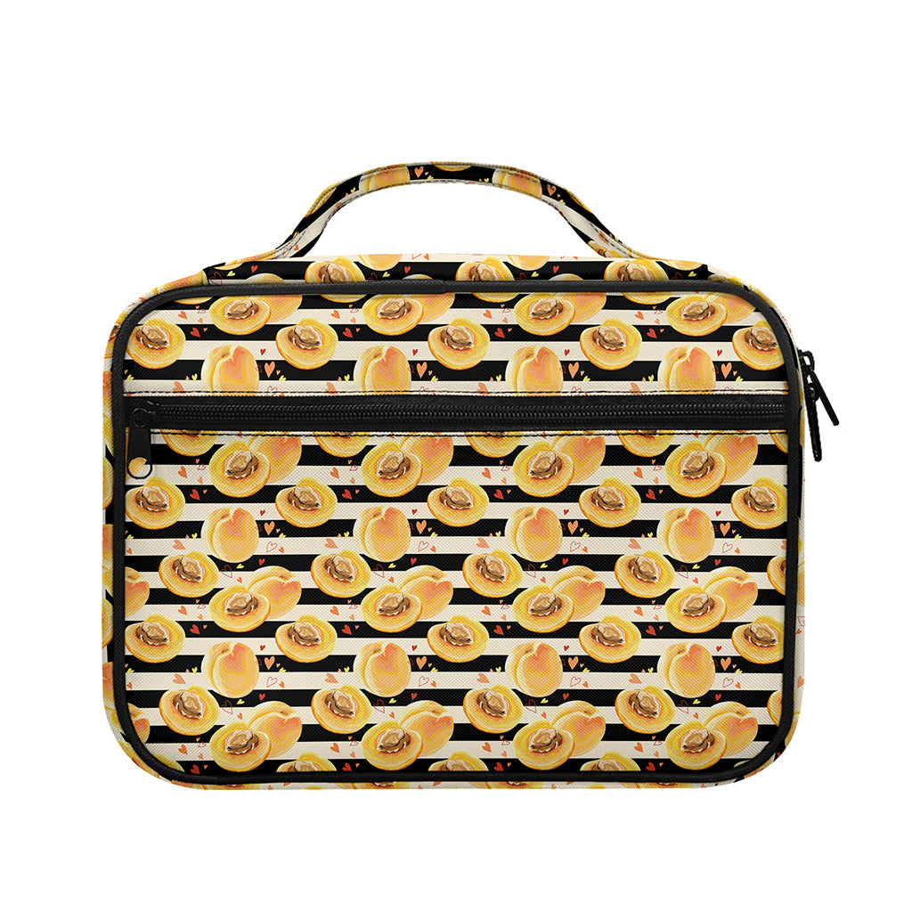 Apricot Fruit Striped Pattern Print Briefcase Bible Bag