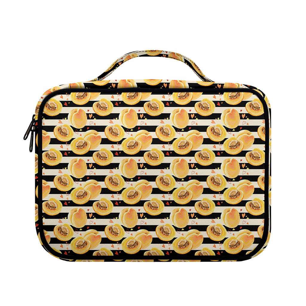 Apricot Fruit Striped Pattern Print Briefcase Bible Bag