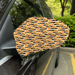 Apricot Fruit Striped Pattern Print Car Side Mirror Covers