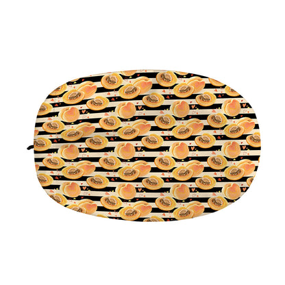 Apricot Fruit Striped Pattern Print Car Side Mirror Covers