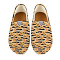 Apricot Fruit Striped Pattern Print Casual Shoes