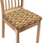Apricot Fruit Striped Pattern Print Chair Cushion Cover