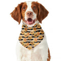 Apricot Fruit Striped Pattern Print Dog Bandana