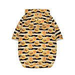 Apricot Fruit Striped Pattern Print Dog Zip Up Hoodie