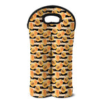 Apricot Fruit Striped Pattern Print Double Neoprene Wine Tote
