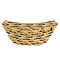 Apricot Fruit Striped Pattern Print Fanny Pack