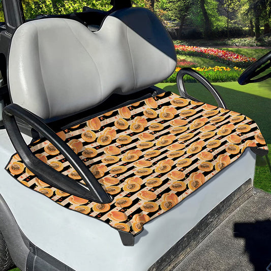 Apricot Fruit Striped Pattern Print Golf Cart Seat Cover