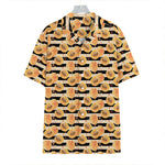 Apricot Fruit Striped Pattern Print Hawaiian Shirt