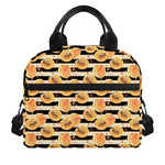 Apricot Fruit Striped Pattern Print Insulated Lunch Bag