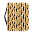 Apricot Fruit Striped Pattern Print Leather Bible Cover