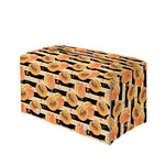 Apricot Fruit Striped Pattern Print Leather Tissue Box Cover