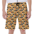 Apricot Fruit Striped Pattern Print Men's Beach Shorts