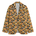 Apricot Fruit Striped Pattern Print Men's Blazer