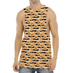 Apricot Fruit Striped Pattern Print Men's Muscle Tank Top