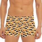Apricot Fruit Striped Pattern Print Men's Short Boxer Briefs