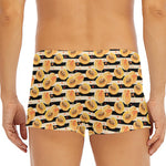 Apricot Fruit Striped Pattern Print Men's Short Boxer Briefs