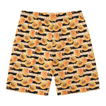 Apricot Fruit Striped Pattern Print Men's Swim Trunks