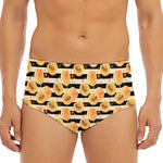Apricot Fruit Striped Pattern Print Men's Triangle Swim Briefs