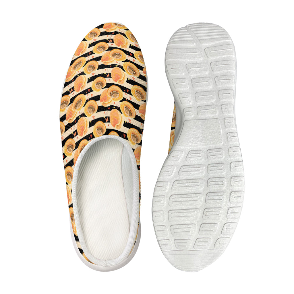 Apricot Fruit Striped Pattern Print Mesh Casual Shoes