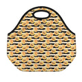 Apricot Fruit Striped Pattern Print Neoprene Lunch Bag