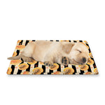 Apricot Fruit Striped Pattern Print Pet Cooling Mat Cover
