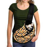 Apricot Fruit Striped Pattern Print Pet Sling Carrier