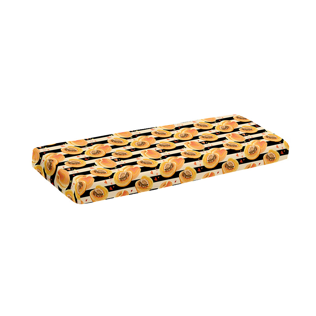 Apricot Fruit Striped Pattern Print Piano Keyboard Cover