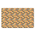 Apricot Fruit Striped Pattern Print Polyester Doormat