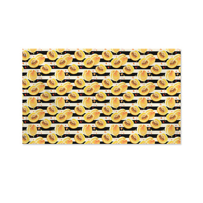 Apricot Fruit Striped Pattern Print Polyester Flag