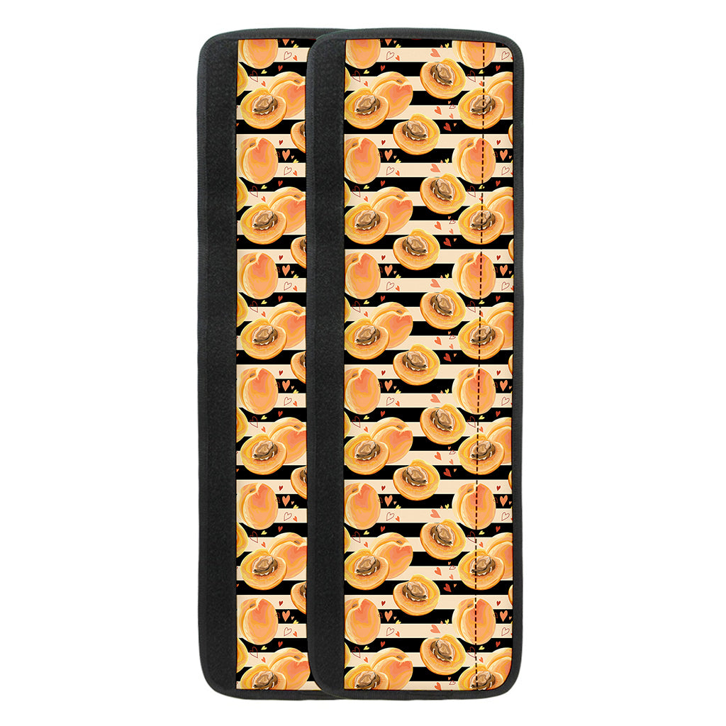 Apricot Fruit Striped Pattern Print Refrigerator Handle Covers