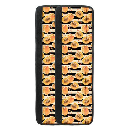 Apricot Fruit Striped Pattern Print Refrigerator Handle Covers