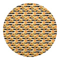 Apricot Fruit Striped Pattern Print Round Blanket