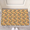 Apricot Fruit Striped Pattern Print Rubber Doormat