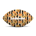 Apricot Fruit Striped Pattern Print Rugby Ball