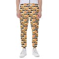 Apricot Fruit Striped Pattern Print Joggers